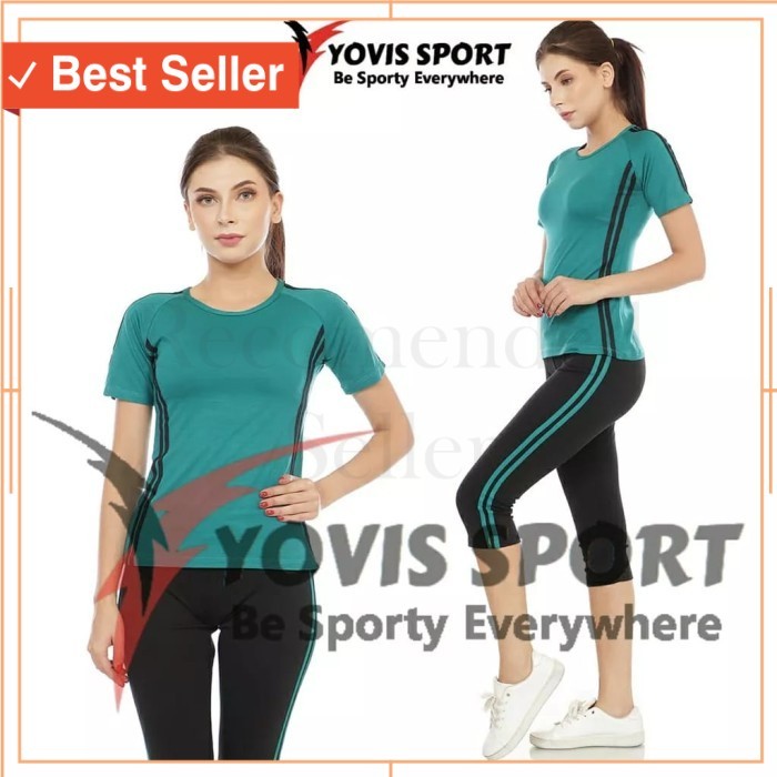 BAju Sport Kekinian Keren Unik Style Korea tebal awet /setelan senam / setelan olahraga pendek wanit