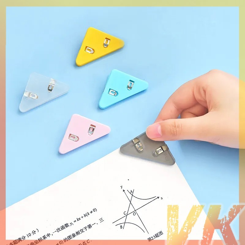 

Terlaris Paper Clip Segitiga Warna-Warni Klip Sudut Penjepit Buku Akrilik Penjepit Kertas Binder Plastik Clips Book & Paper Corner Perlengkapan Kantor Sekolah Import