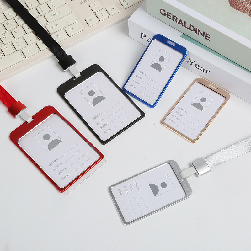 

Tempat kartu 2 sisi tempa aluminium berkualitas tinggi kolong tempat kartu ID transparan yang cantik—Hibio Present