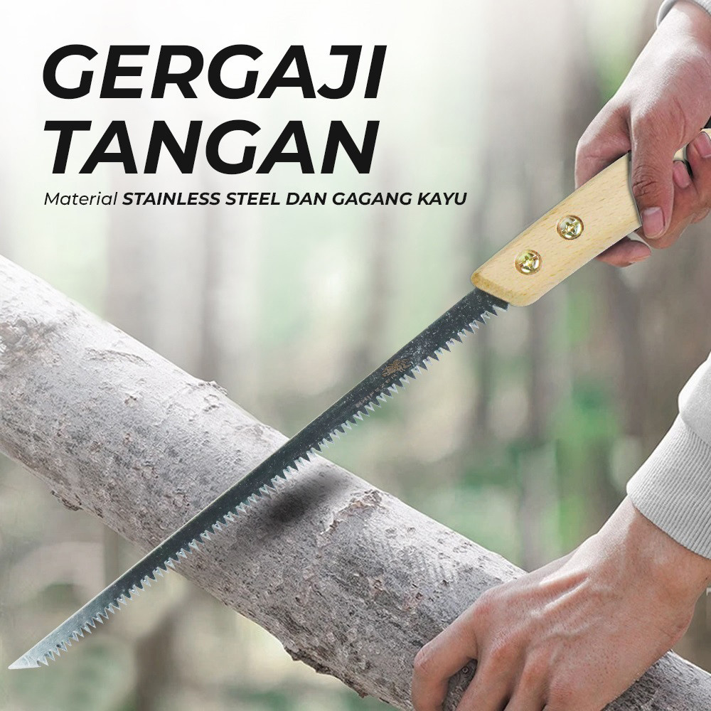 

- KNIFEZER Gergaji Tangan Manual Woodworking Hand Prune Saw - TO26 -