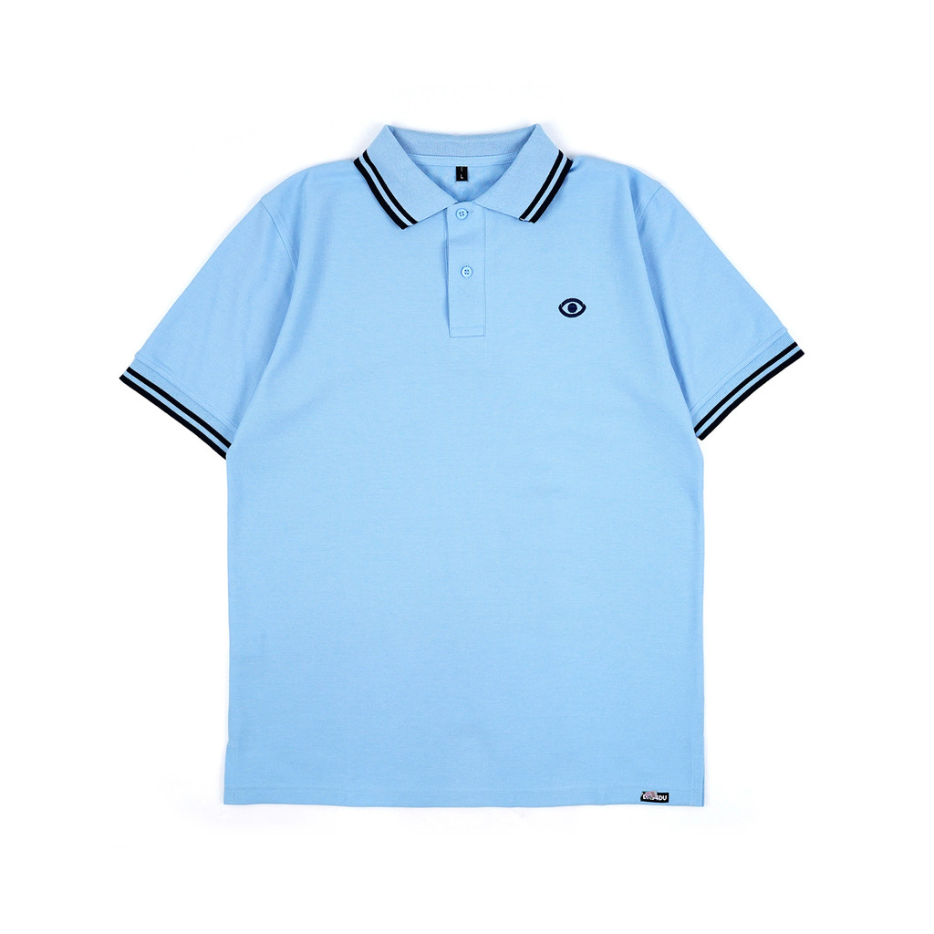 DAGADU Polo Shirt Soft Blue | Kaos Polo Lengan Pendek Biru Muda