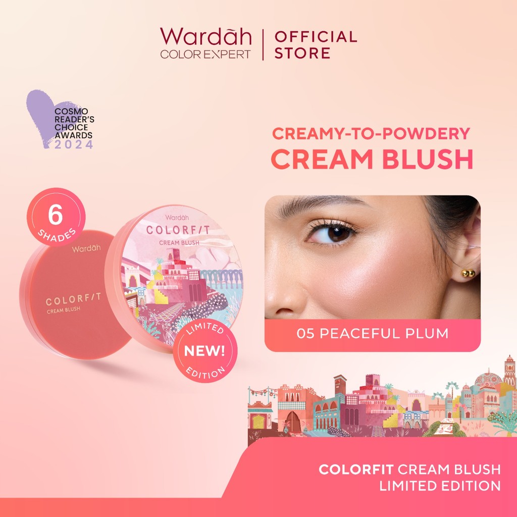 WARDAH Colorfit Cream Blush - Formula ringan dan teksturnya creamy - Makeup