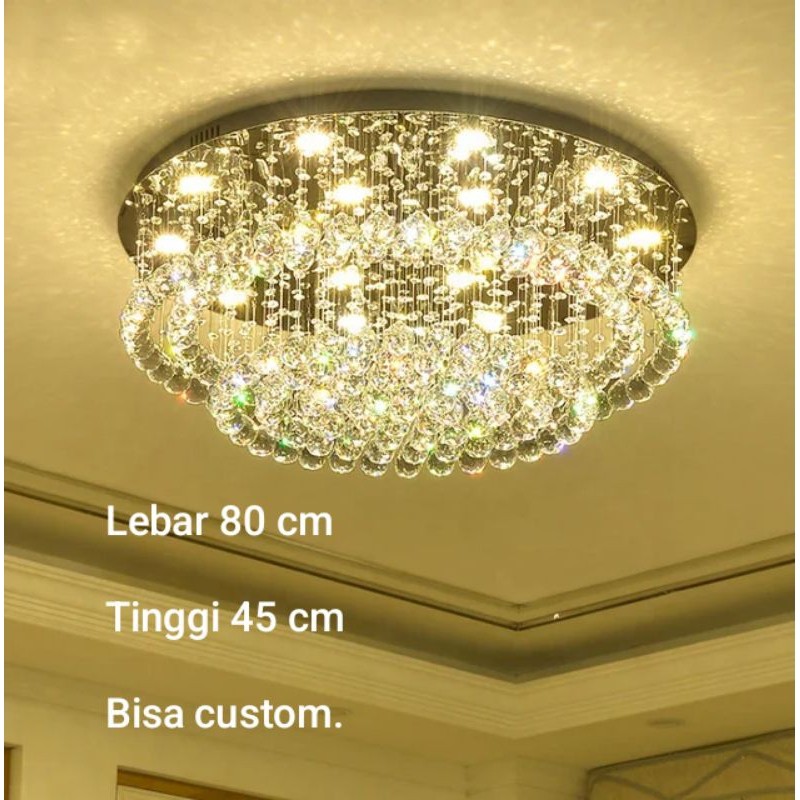 Lampu hias plafon Lampu kristal Lampu hias ruang tamu Lampu kristal SL47432