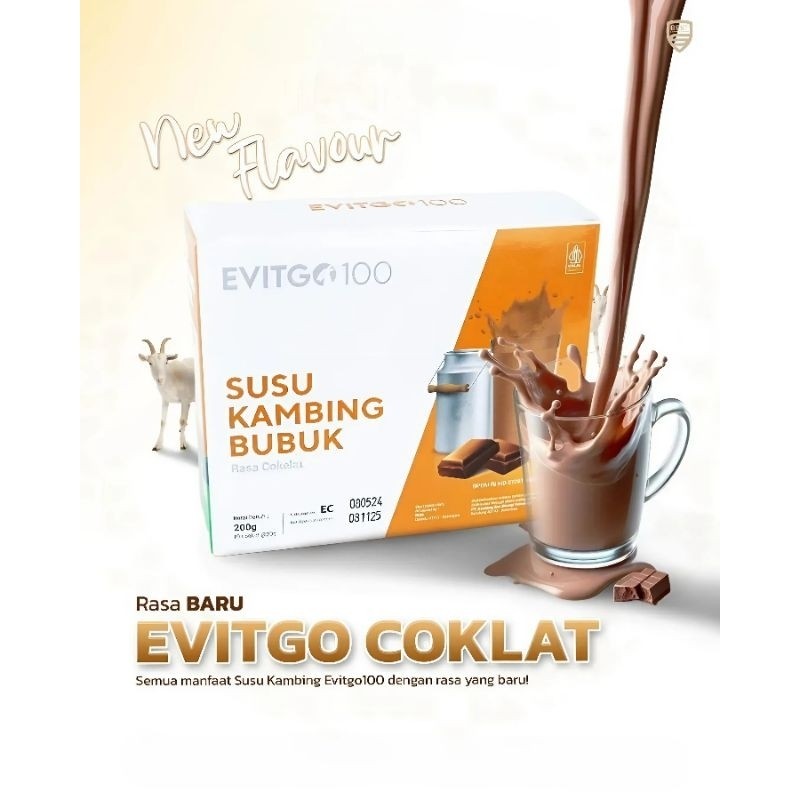 

Evitgo 100 susu kambing bubuk original 100% bpom 1 box isi 10 sachet