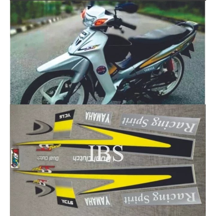 STIKER STRIPING YAMAHA FIZR FIZ R SS TWO SILVER KUNING POLET STIKER