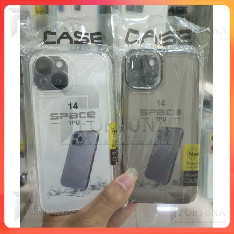 [ FORTUNA ] Softcase Clear Original Space Tpu iPhone 14 Case Casing Clear Space transparan protec pr