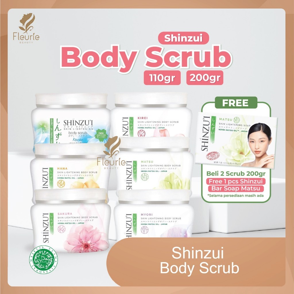 (KSC) Shinzui Body Scrub Matsu Hana Kensho Kirei Myori Sakura - Lulur Mandi 110gr/200gr Halal