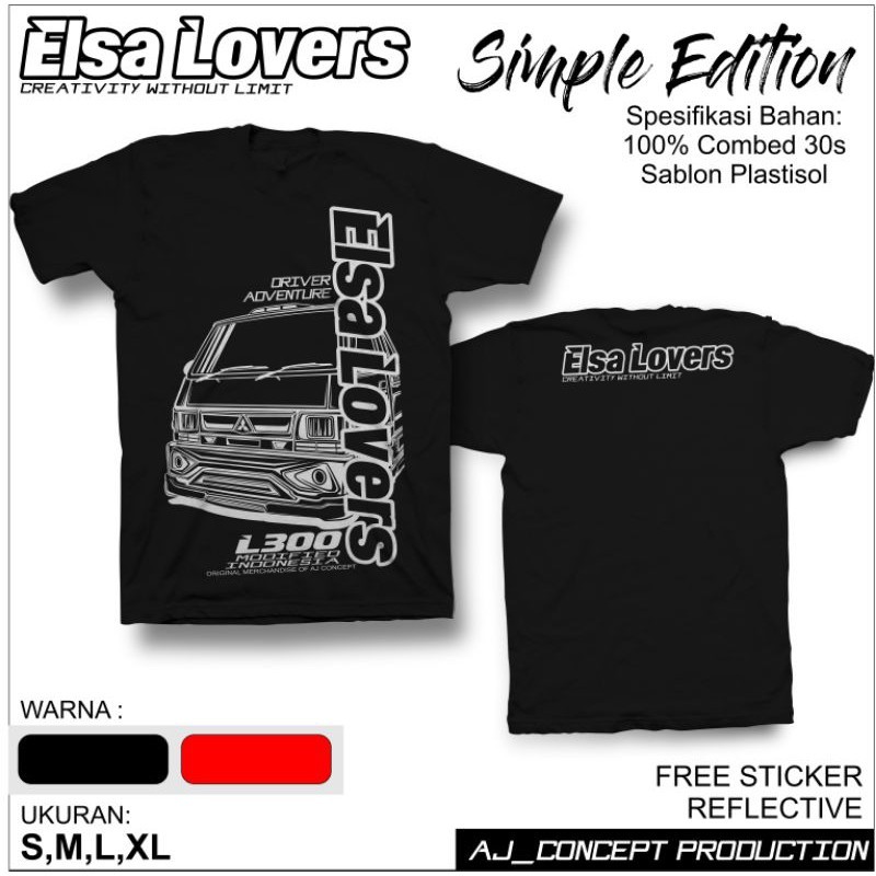 AJ 02 kaos elsa original murah/kaos truk/kaos kata-kata/kaos pick up L300/elsa mania/truk mania