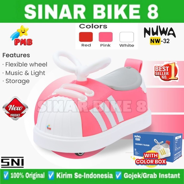Balance Bike - Ride On PMB NUWA NW-32 Sepeda Keseimbangan Anak