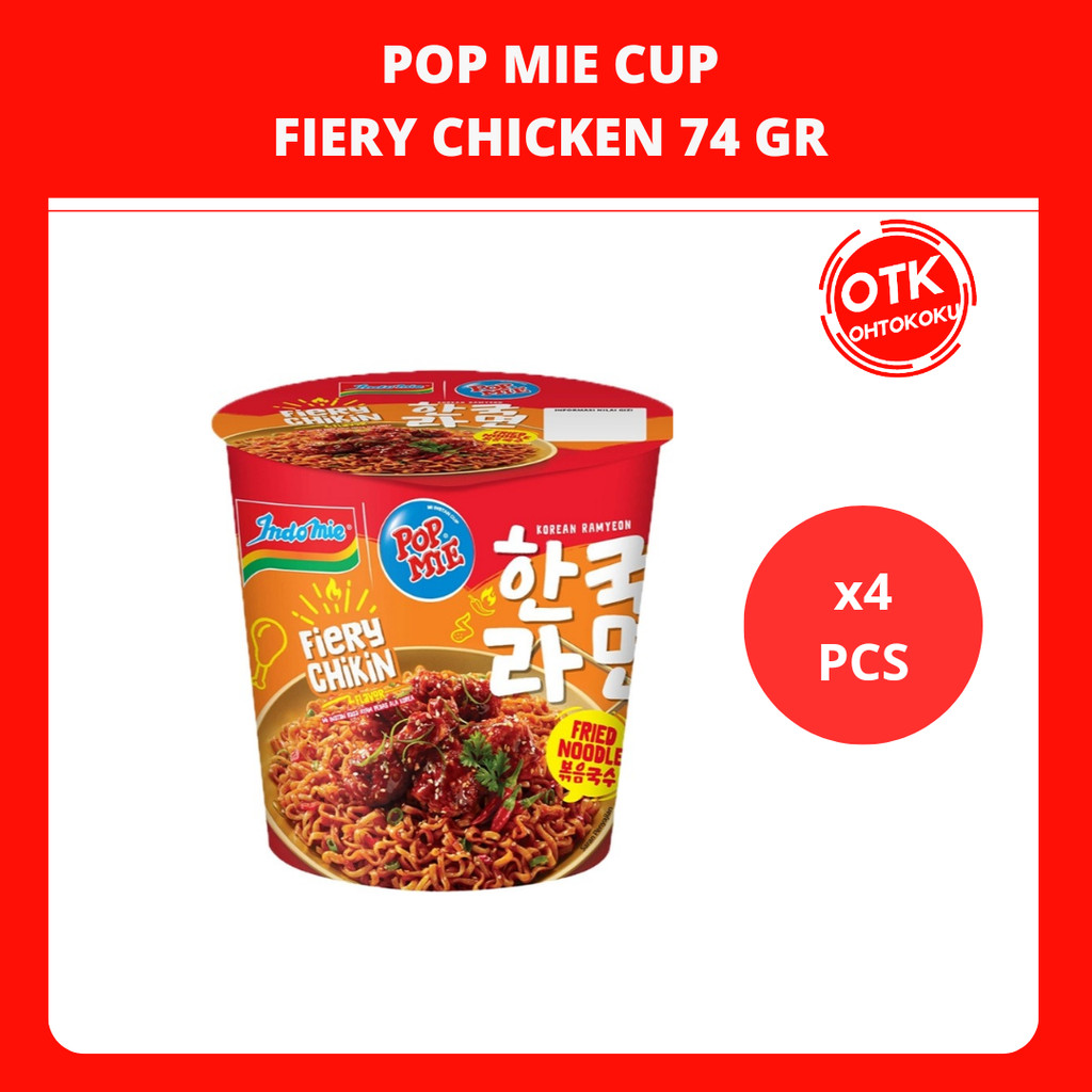 

Pop Mie Mi Instan Cup Goreng Rasa Fiery Chicken 74 gr x 4 pcs