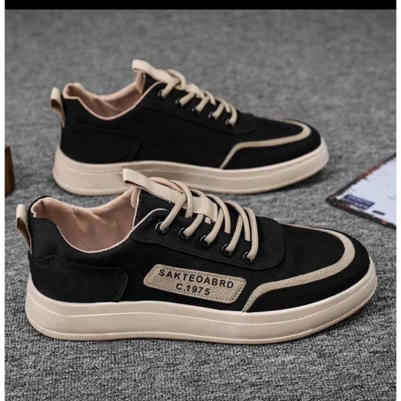 REDE STOK BANYAK HITAM & CREAM REALPICT✅INSTANT TERCEPAT COD NEW  sepatu sneaker pria dan wanita ska