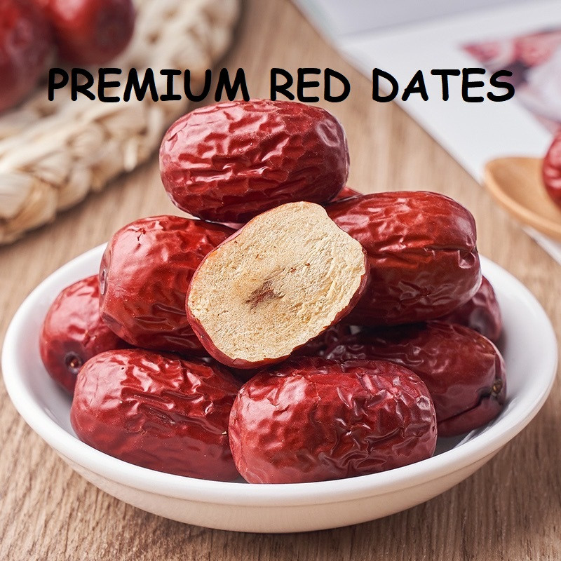 

LUCKYMALL Angco Ang Co Hongzao Hong Zao Red Dates Kurma Merah Grade Super Premium Dried Fruit