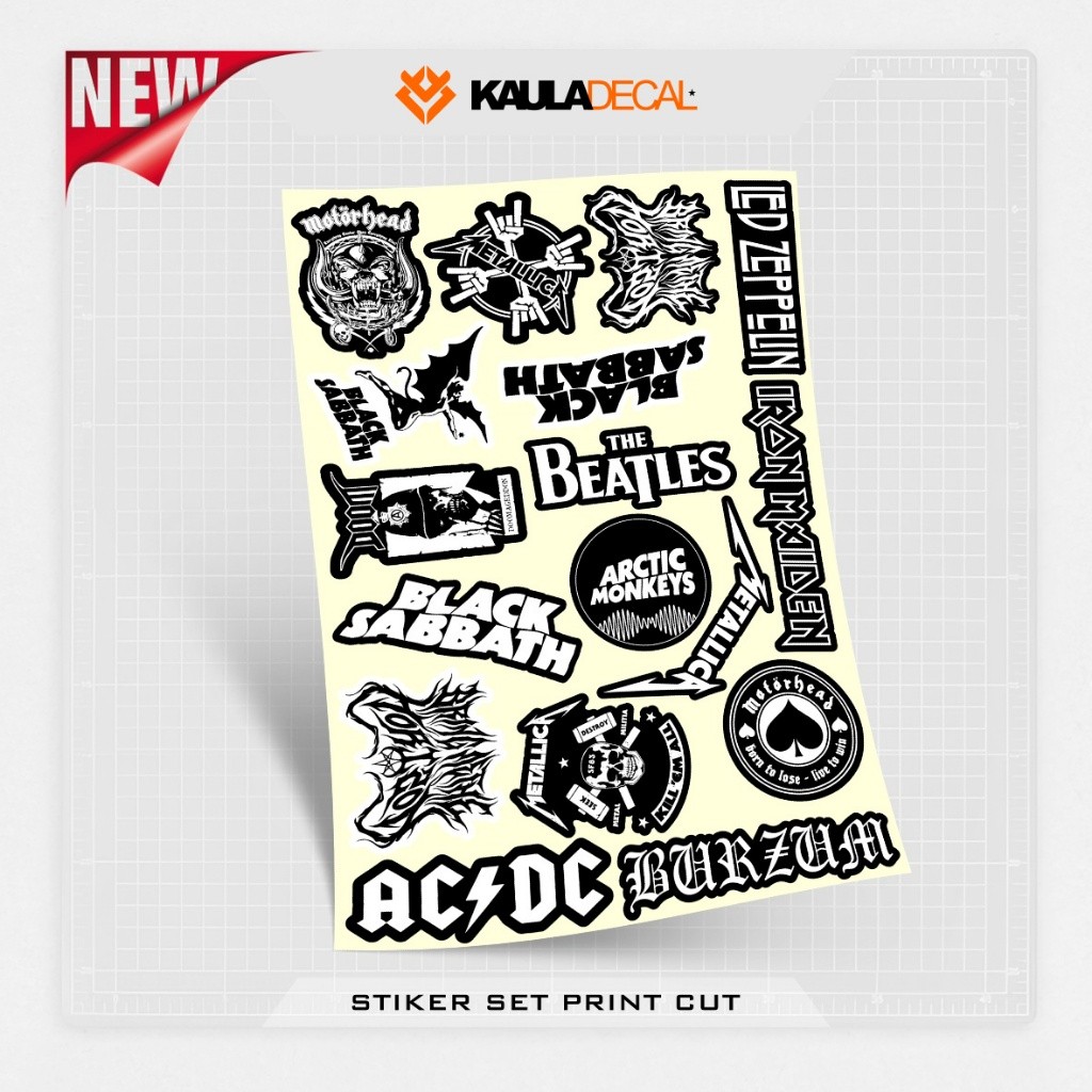 

STICKER PACK VINYL / MOTIF BAND / STIKER / ROCK / MUSIK / METALCORE / LAPTOP / BRAND / HELM / INTIP