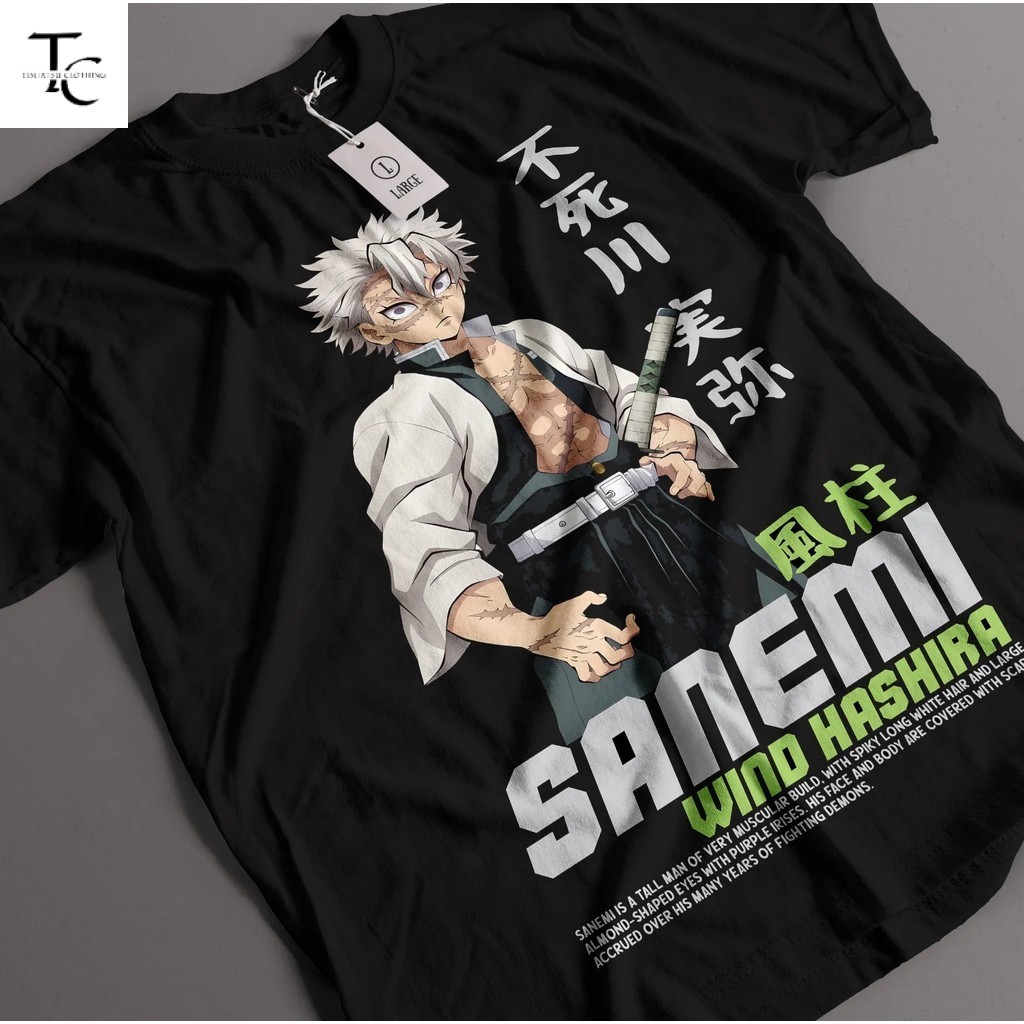 Kaos Anime KNY - Sanemi Shinazugawa - Cotton combed 24s