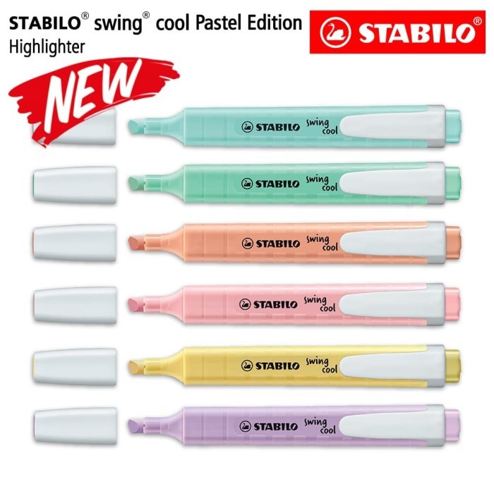 

TERBARU STABILO SET 6 - Swing Cool Pastel Edition / Highlighter 6 pcs / Pen an