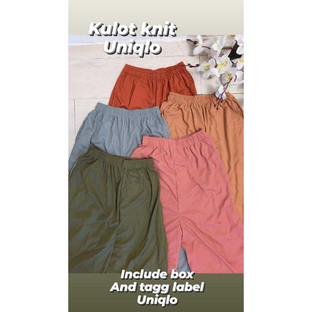 Kulot Knit Uniqlo Full Tagg Label Uniqlo Dan Include Box Uniqlo Celana Panjang Wanita Kekinian Termu