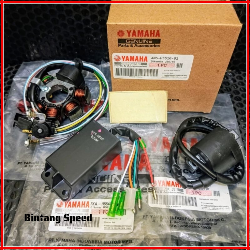Original Yamaha Paket Pengapian Spull Assy + Cdi Unit + Koil Coil F1ZR Force One Poswan