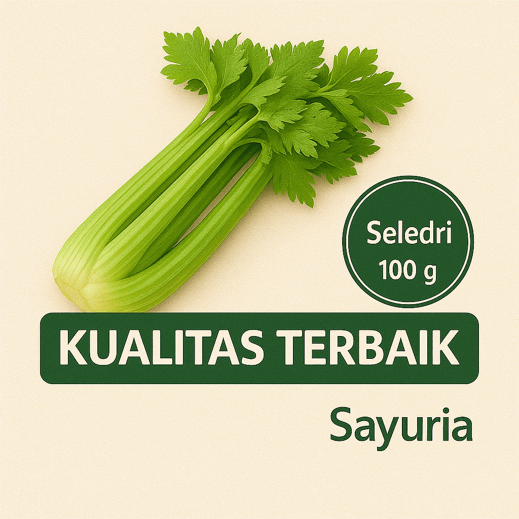 

Sayuria – Seledri Segar 140gram | Daun Wangi untuk Taburan Sup, Soto & Olahan Sehat
