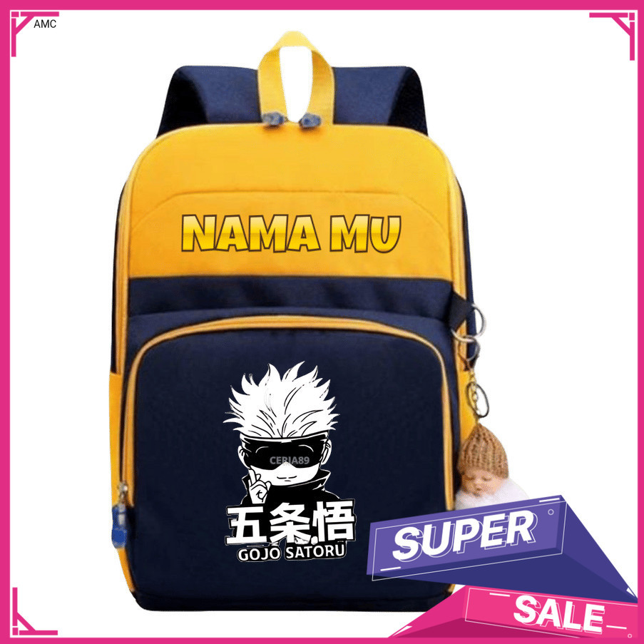 AMC Tas Ransel Gojo Satoru Jujutsu Kaisen Anime Jepang Keren - Backpack Anak Remaja Dewasa Karakter 