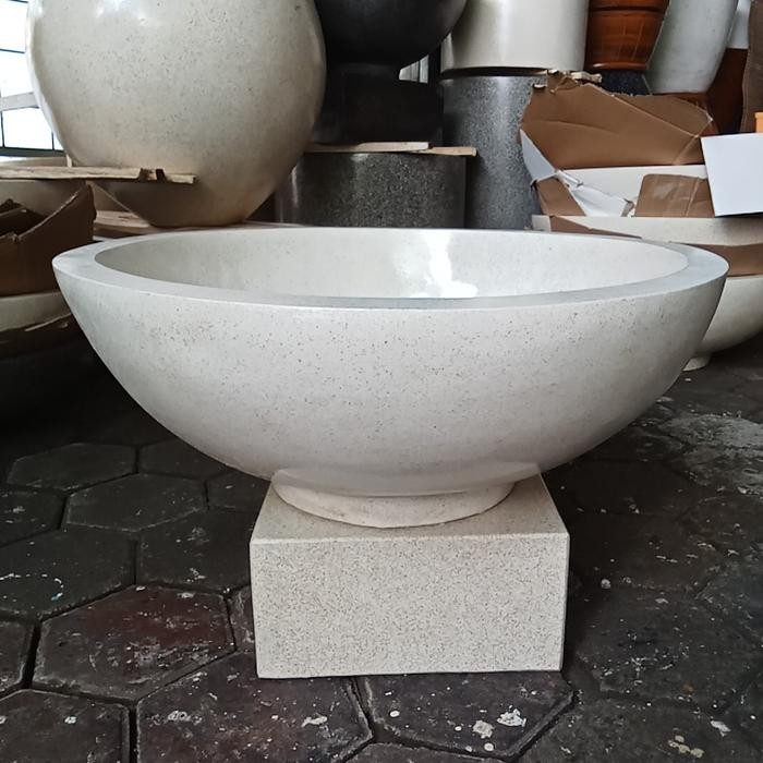 Pot teratai terazzo tatakan d60cm // pot lotus // pot tanaman air