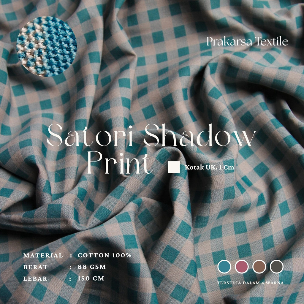 KATUN SATORI SHADOW KAIN PRINT PREMIUM UNTUK BAJU TIDUR KERUDUNG KEMEJA