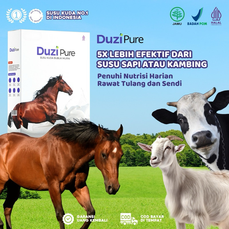 

Duzi Pure - Susu Kuda Lombok Bubuk 200 Gram 1 Box Atasi Asam Urat Kolestrol Nyeri Sendi