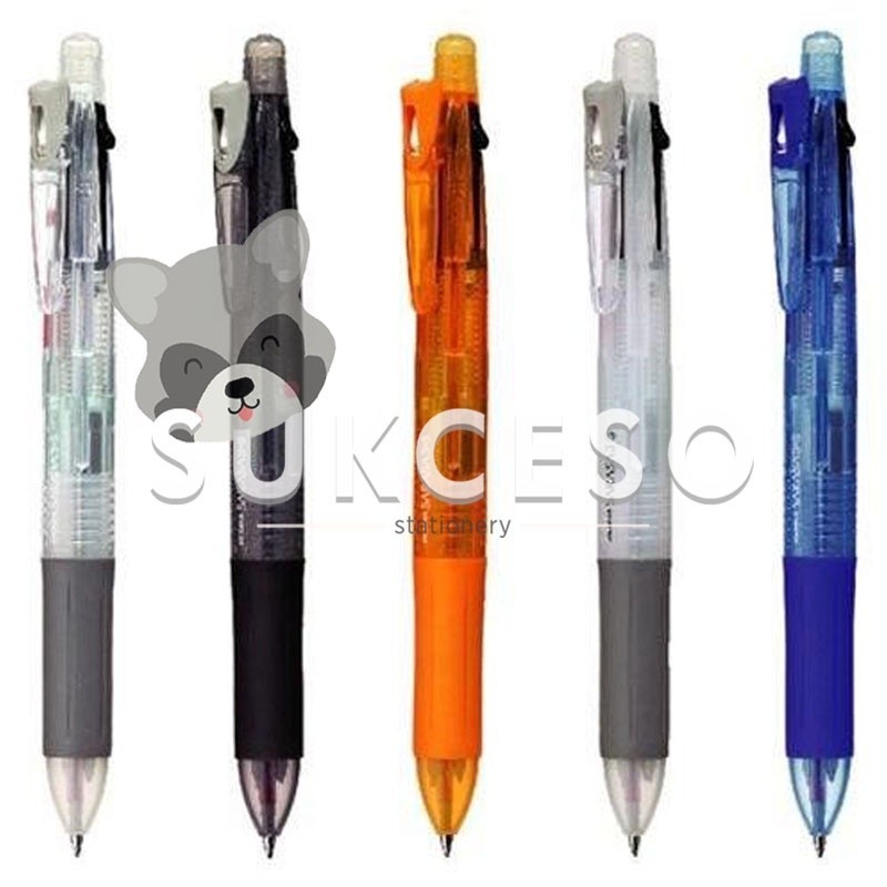 

Zebra Pulpen Sarasa 3+S Gel Pen plus Pensil Pencil 3 Warna