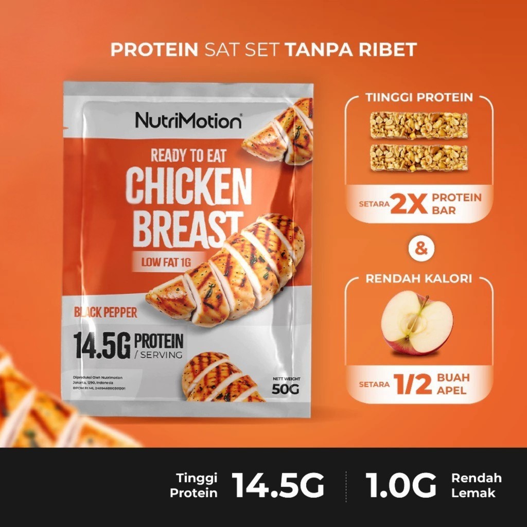 

NutriMotion Dada Ayam Tinggi Protein Ready to Eat Rendah Lemak & Kalori Dengan Rasa Blackpepper