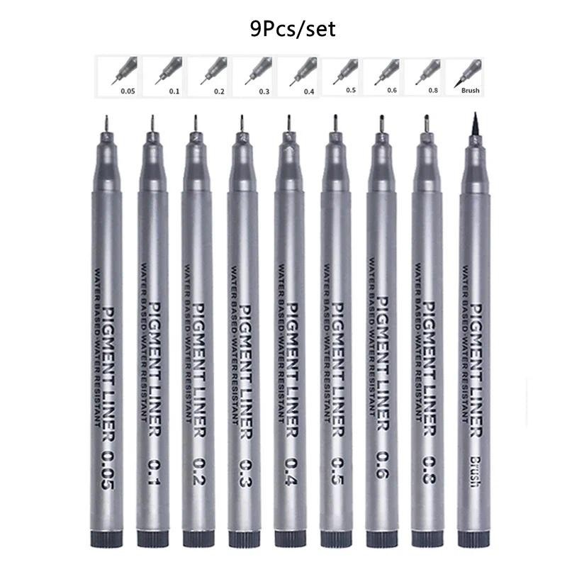 

Hand Lettering Pens, Calligraphy Brush Pen, Pigment Liner Micron Pen Black Markers Set for Artist Sketch, Technical, Beginners