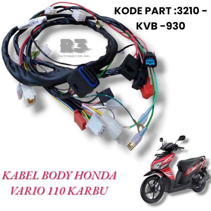 KABEL BODY BODI MOTOR HONDA VARIO 110 KARBU KVB, KABEL BODY MOTOR HONDA VARIO TECHNO KARBU 110 CBS