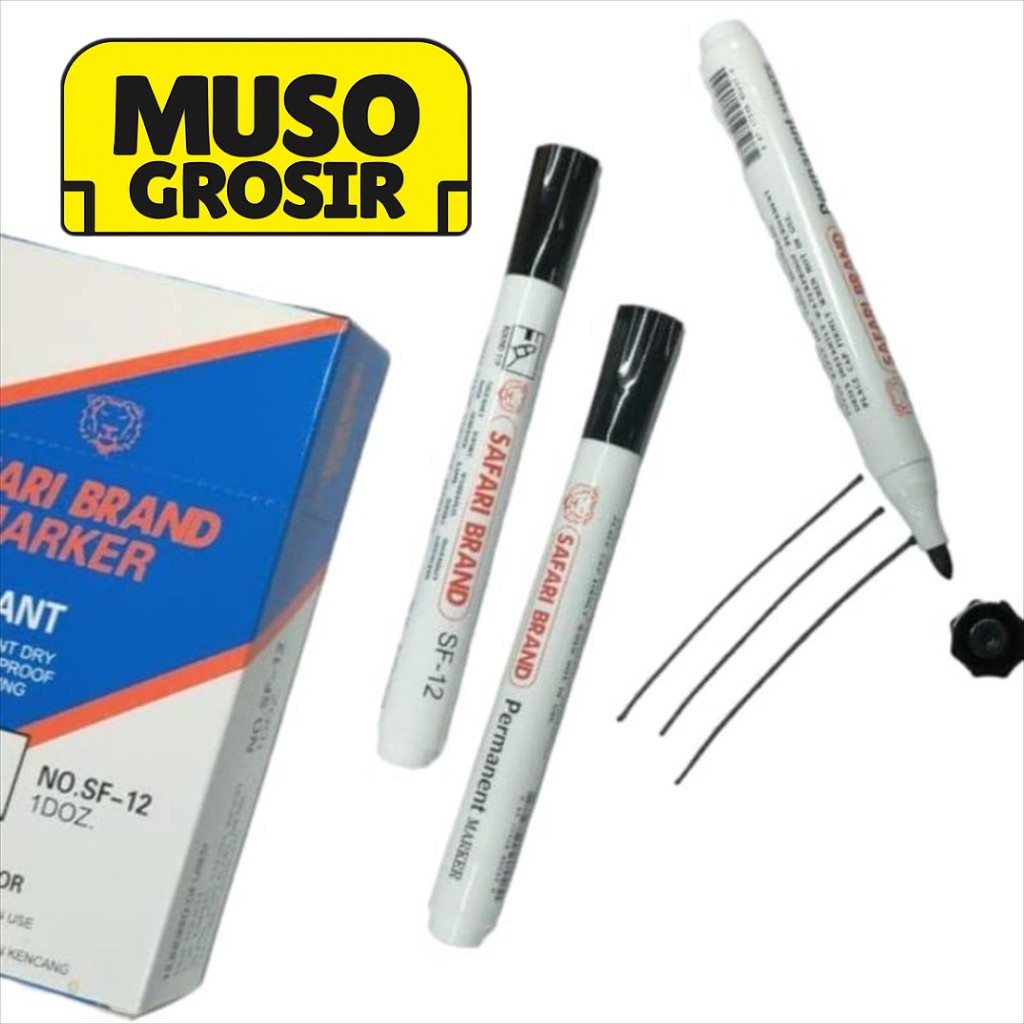 

MUSO | SPIDOL GIANT PERMANEN SNOWMAN LINKO SAFARI GIANT SIZE TINTA HITAM / PERMANENT MARKER BLACK COLORS ROUND TIP MURAH