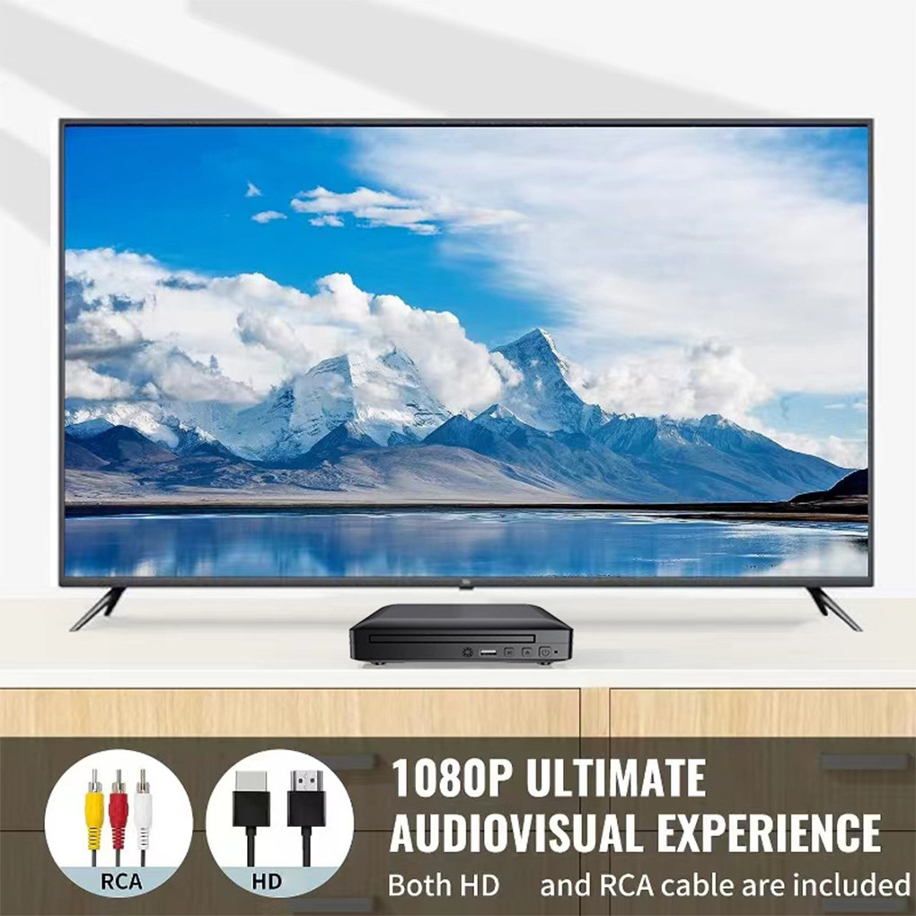 Mini DVD Player Home Portable Full HD DVD Player 1080P High Definition CD/ EVD/ VCD Player with AV H