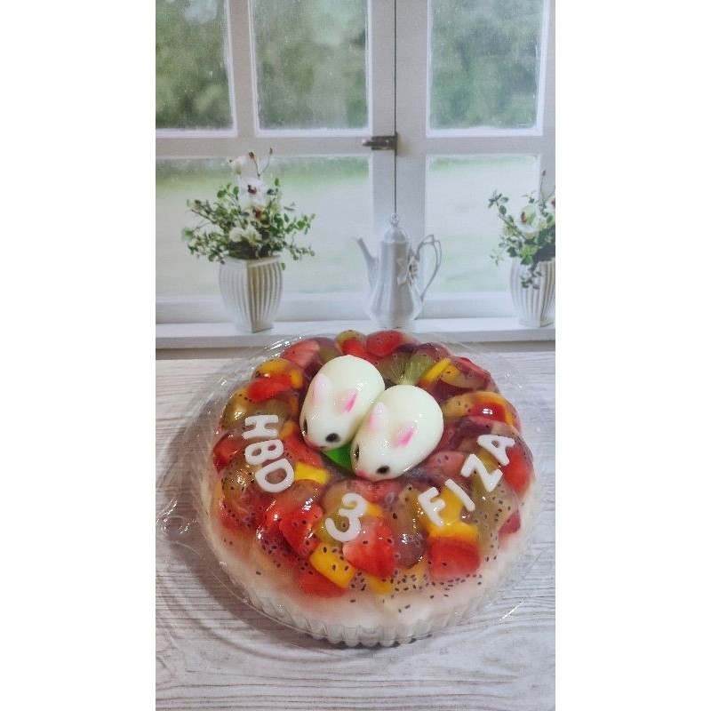 

Puding buah topping kelinci uk loyang 20 terlaris