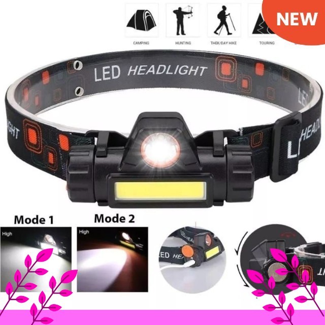 Senter Kepala LED Dengan Baterai Tahan lama- LED Head