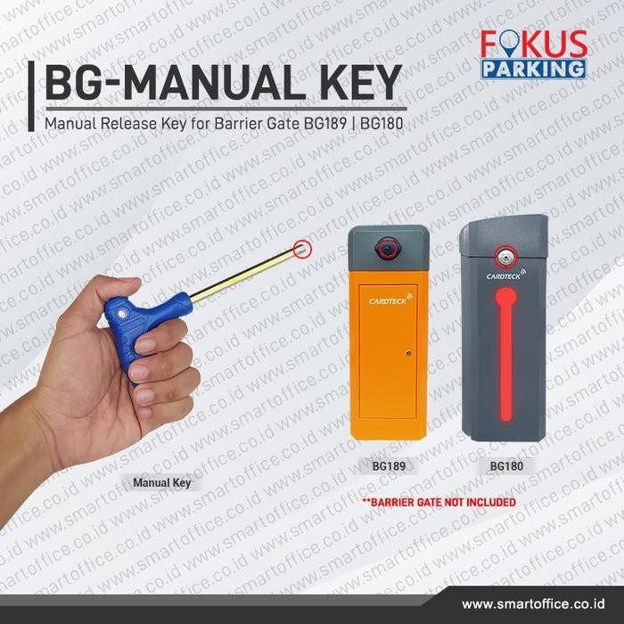

Kunci T Biru Kunci Manual Key Barrier Gate MX 50 MX80 Seri BG189 BG180