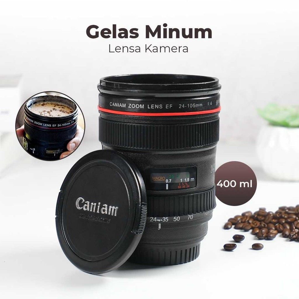 

Digap Botol Minum Tumbler Panas Dingin Lensa Kamera 24-105mm 400ml