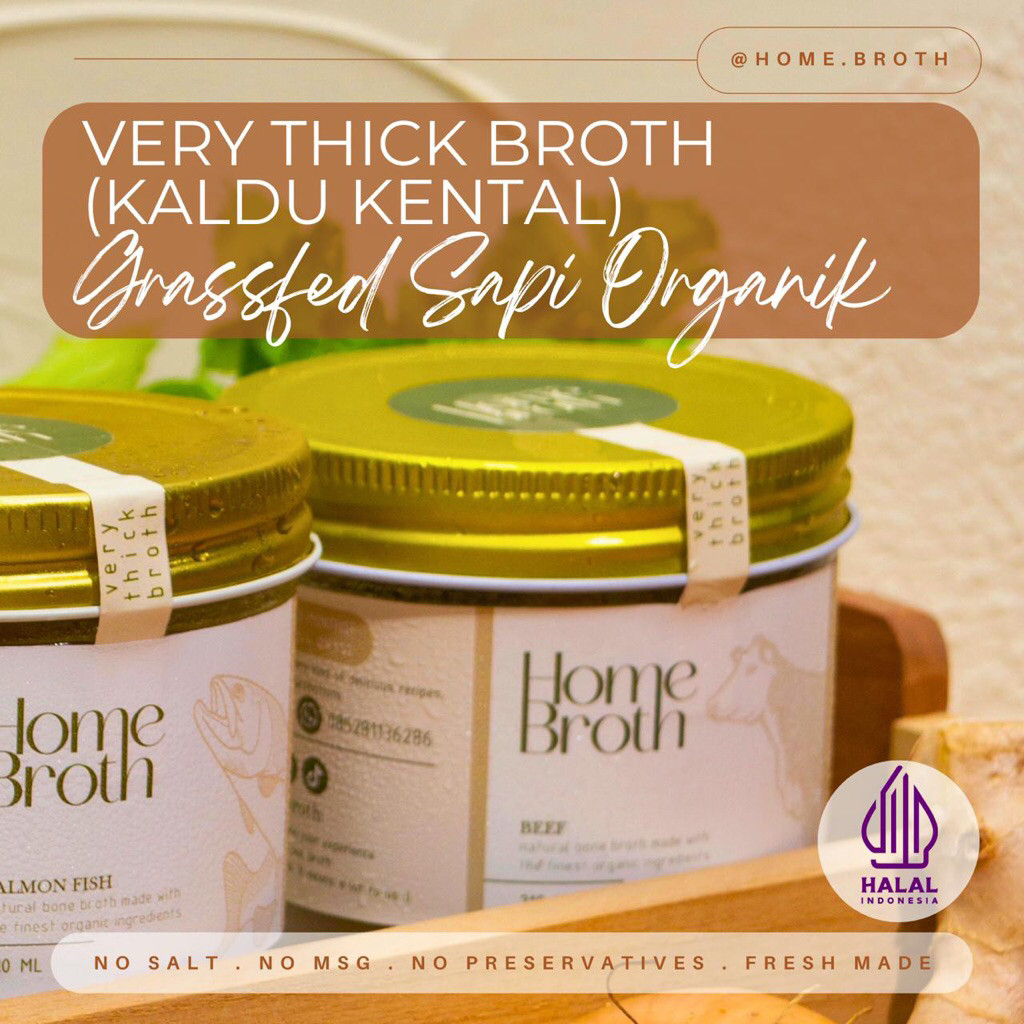 

Package Mini Jar Premium Organic Beef Bone Broth - Home Broth