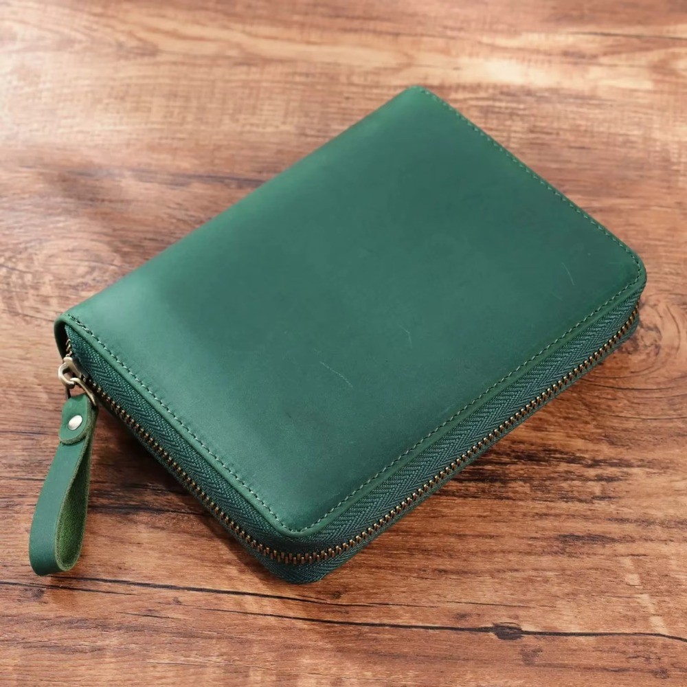 

2025 Leather A6 Notebook Cover Soft Creative Zipper Wrap Durable Multipurpose Diary Stationery for Hobonichi/ Stalogy/ Midori