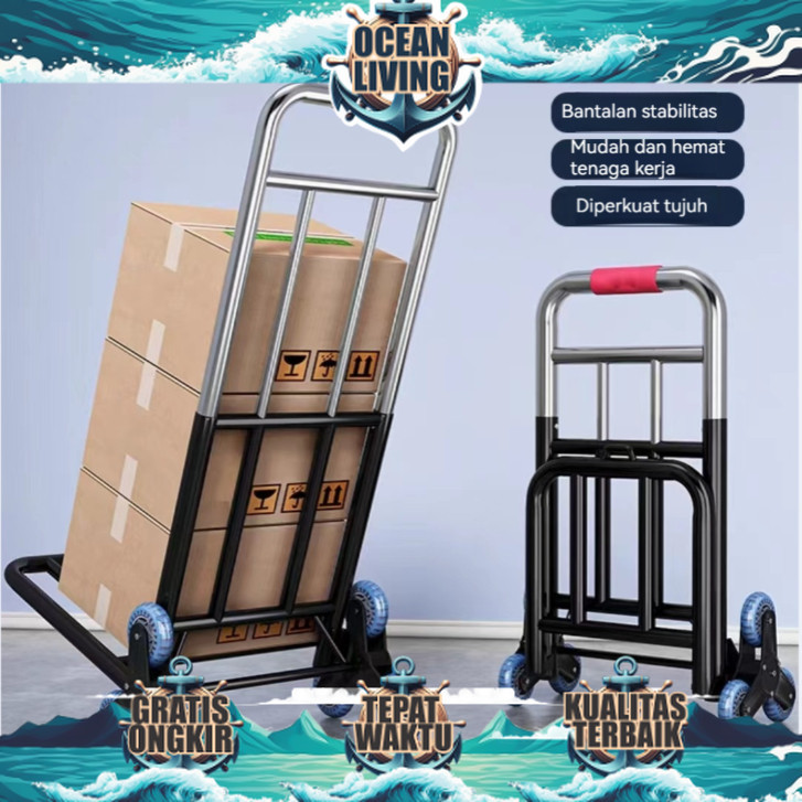 Trolley Troli Lipat Reaim Troli Lipat Serbaguna Troli Besi Lipat Troli Galon Troli Besi - OCEAN LIVI