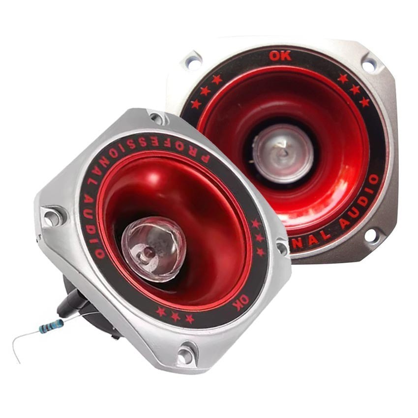 Tweeter Kotak Piezo + LAMPU LED / Speaker Tweeter High Power Hifi Fever Driver Tweeter Audio Sound