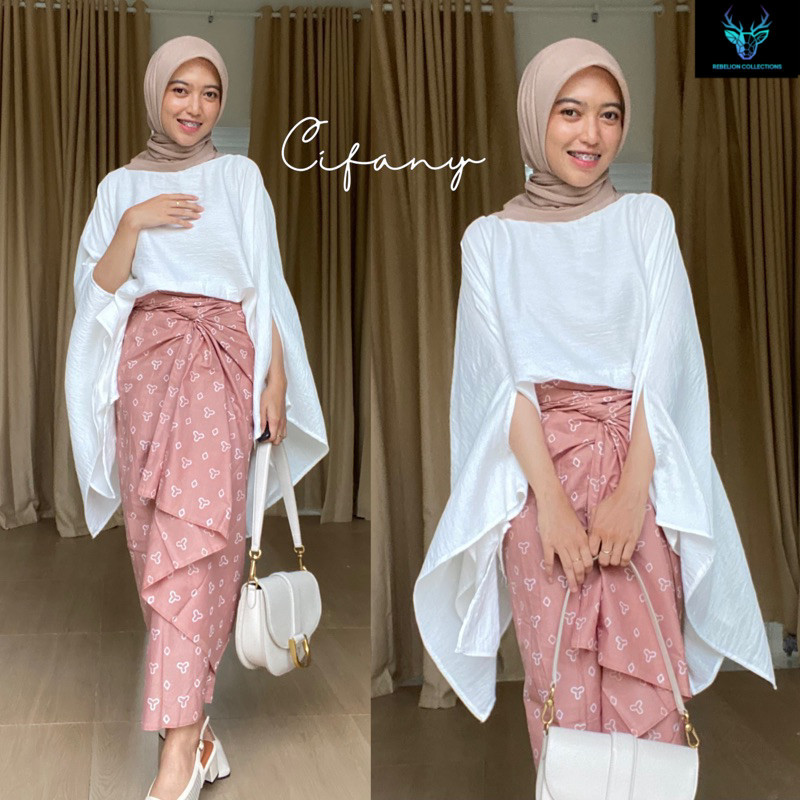 Karina Blouse - batwing - Baju Kondangan hijab - Baju Pesta - Baju lebaran - Baju Wisuda