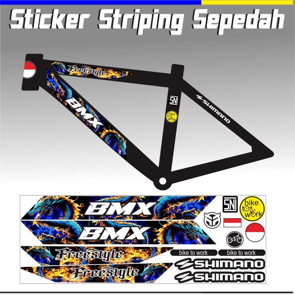 STRIPING SEPEDAH / STIKER VARIASI / STIKER BMX / STRIPING BMX / STIKER SEPEDAH