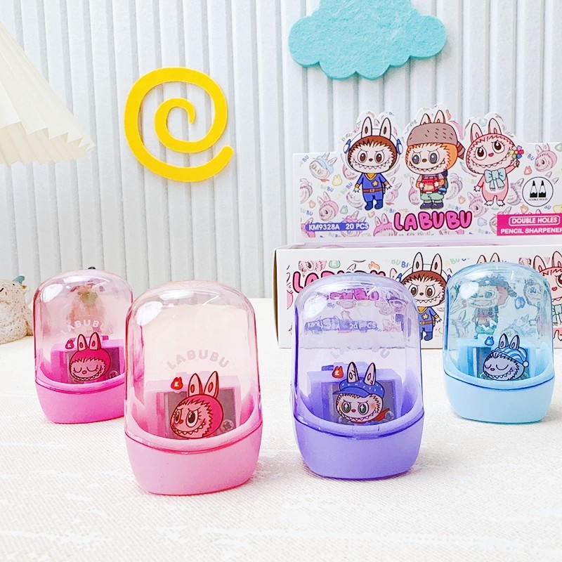 

THE VIRAL STORE RAUTAN TABUNG 2 LUBANG LABUBU R-1716 Peruncing Serutan Pensil Karakter Monster popmart kartun