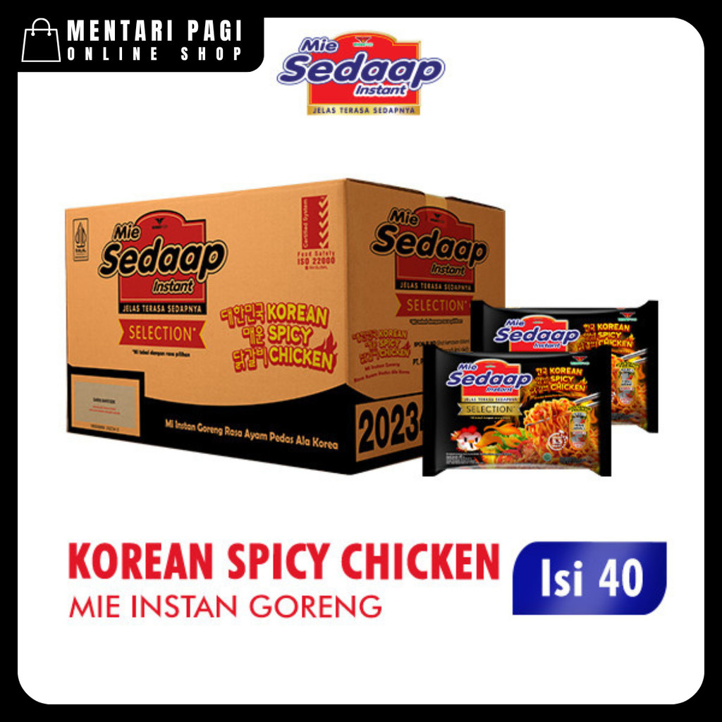 

Sedaap Mie Instan Korean Spicy Chicken 88 gr - 1 Dus (Isi 40 pcs)