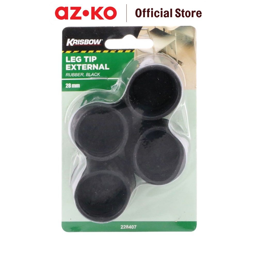 AZKO Krisbow Bantalan Karet Meja Dan Kursi 2.8 cm 4 Pcs Leg Tip Rubber Alas Bumper Kaki Furniture Pe