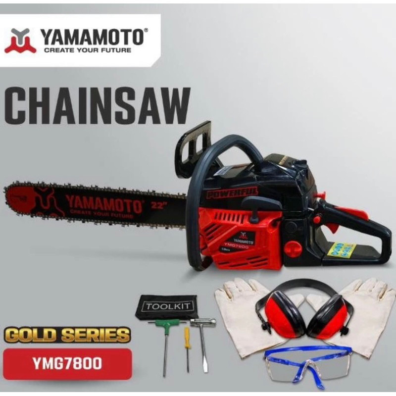 PROMO BESAR BESARAN MESIN CHAINSAW YAMAMOTO GOLD YMG7800 BAR 22” LASER SINSO SENSO