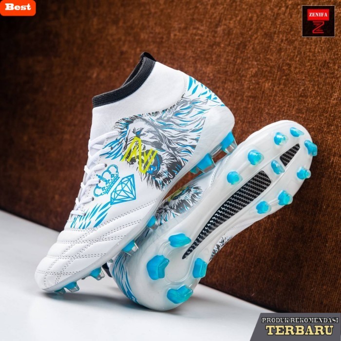 rekomendasi sepatu bola untuk kaki lebar SEPATU BOLA PUMA FG HYPERVENOM HITAM HIJAU PRIA - Biru Muda