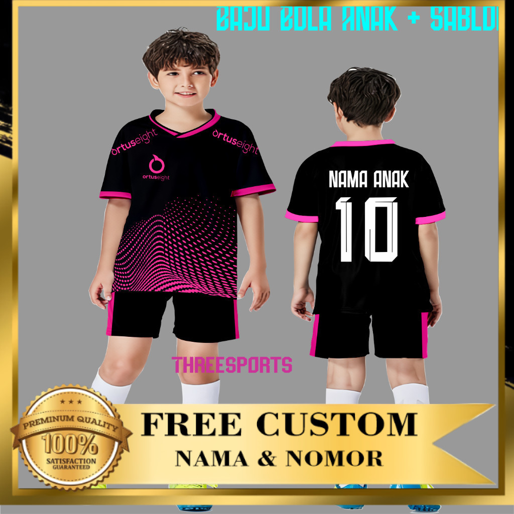 ( COD ) Baju Bola Sablon Nama + Nomor Jersey Futsal Sablon Nama Nomor Jersey Custom Ortuseight