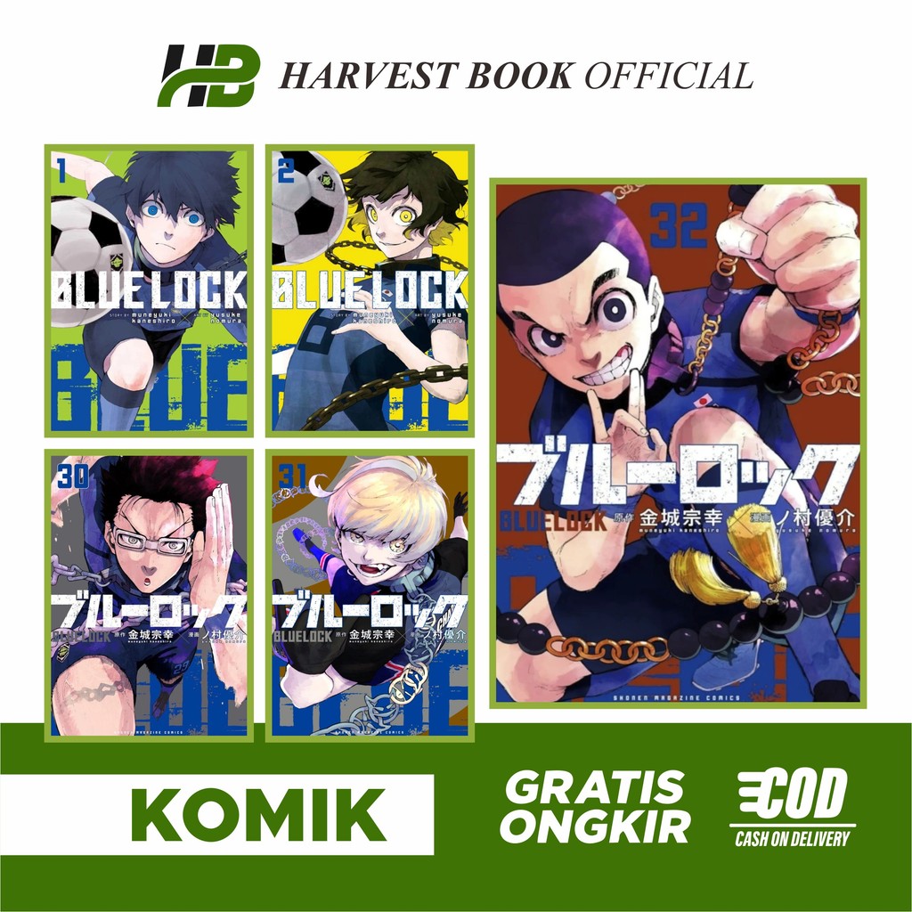 Buku Komik Manga Blue Lock Vol. 01-32 by Yusuke Nomura Bahasa Indonesia