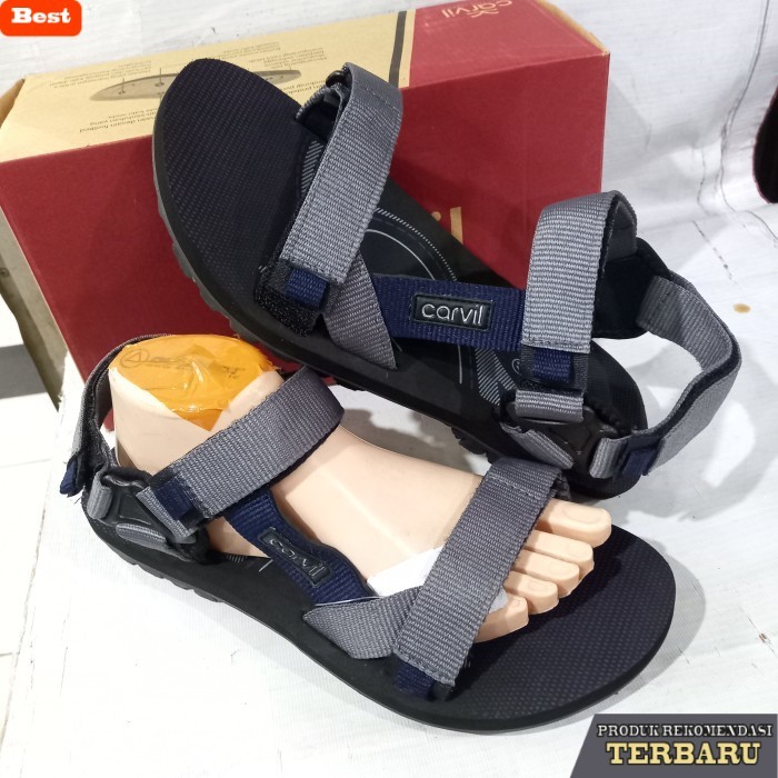 rekomendasi sepatu olahraga brand lokal sandal gunung pria Carvil original matador sepatu sandal abu